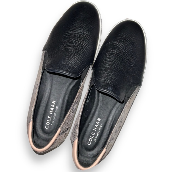 Cole Haan Shoes - Cole Haan Grandseries Leather Snakeskin Print Loafer Slip-ons W20387 Size 9B